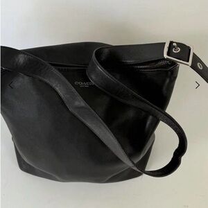 Coach Black Leather Hobo Bag